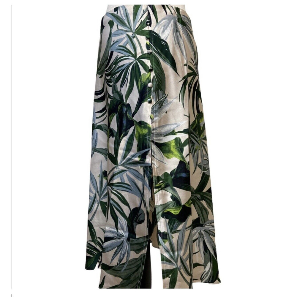 NEW VICTORIA SECRET PALMS SWING HIGH SLIT BUTTON SKIRT $78 SZ L